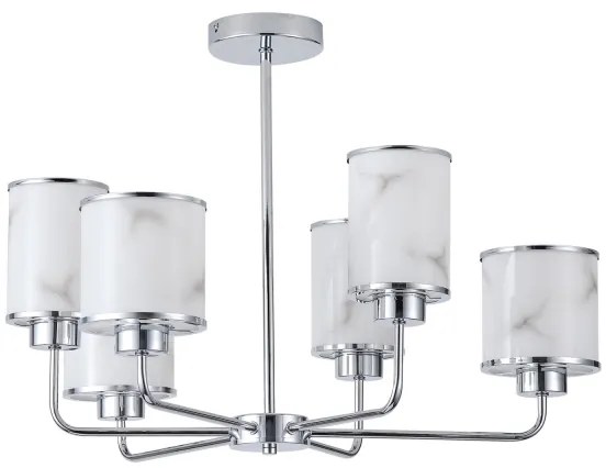 Lampadario a sospensione con supporto rigido 6xE27/60W/230V