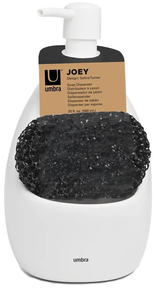 Dispenser per sapone bianco in ceramica 590 ml Joey – Umbra