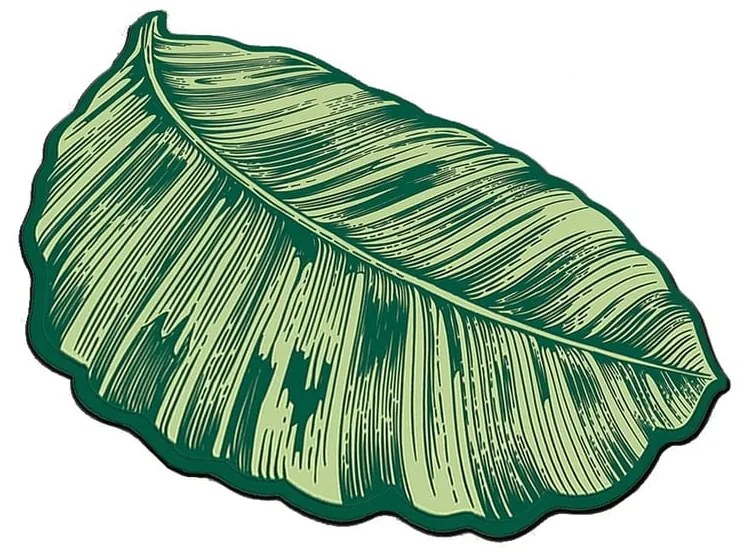 Tappetino da bagno verde 60x100 cm Sheet - Foutastic