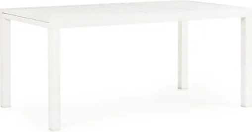 Tavolo In Alluminio Allungabile Da Esterno 90x160-240 Cm Bianco
