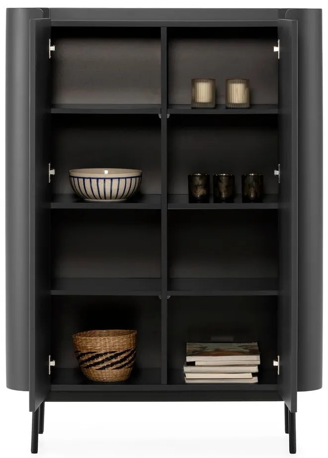 Armadietto nero 100x140x40 cm Willa – MOME