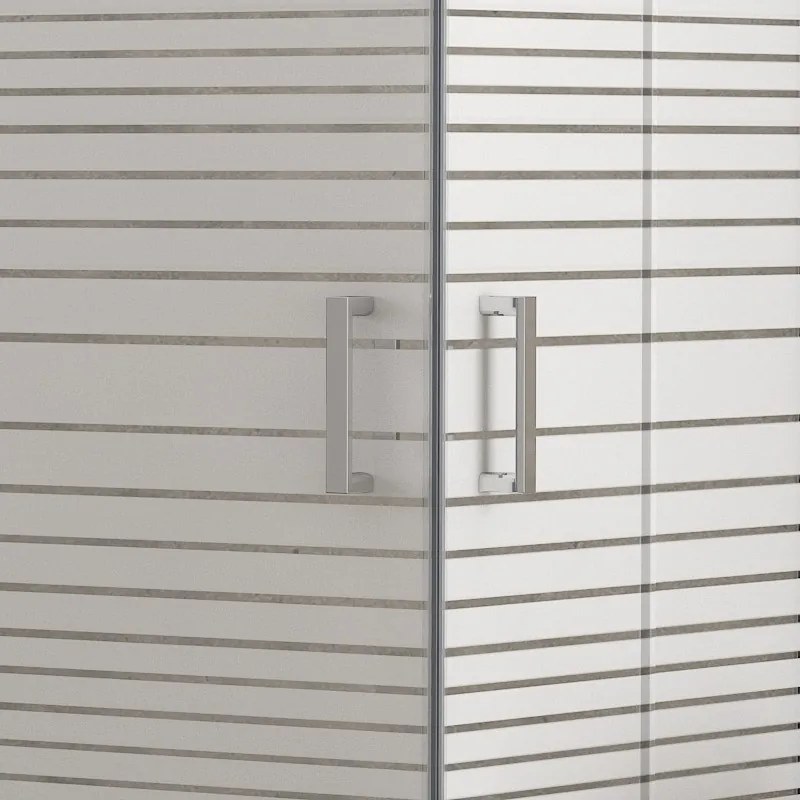 Box doccia angolo 70x70 altezza 180cm vetro serigrafato K410 - KAMALU