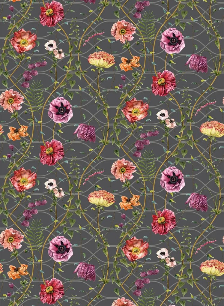 Osborne & Little Carta da parati Lamorran Trail - Charcoal