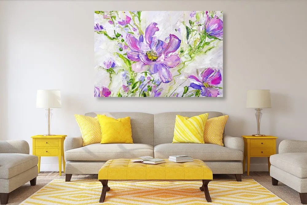 Stampa su tela – Fiori dipinti dell'estate
