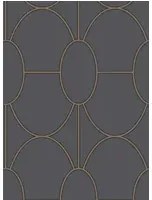 Art Deco Tapete Riviera von Cole & Son - Charcoal