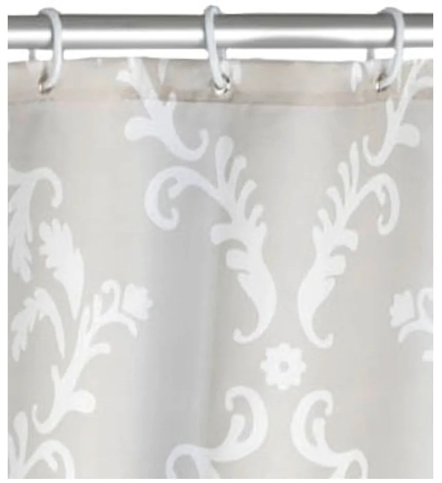 Tenda da doccia grigia con finitura antimuffa , 180 x 200 cm Baroque - Wenko