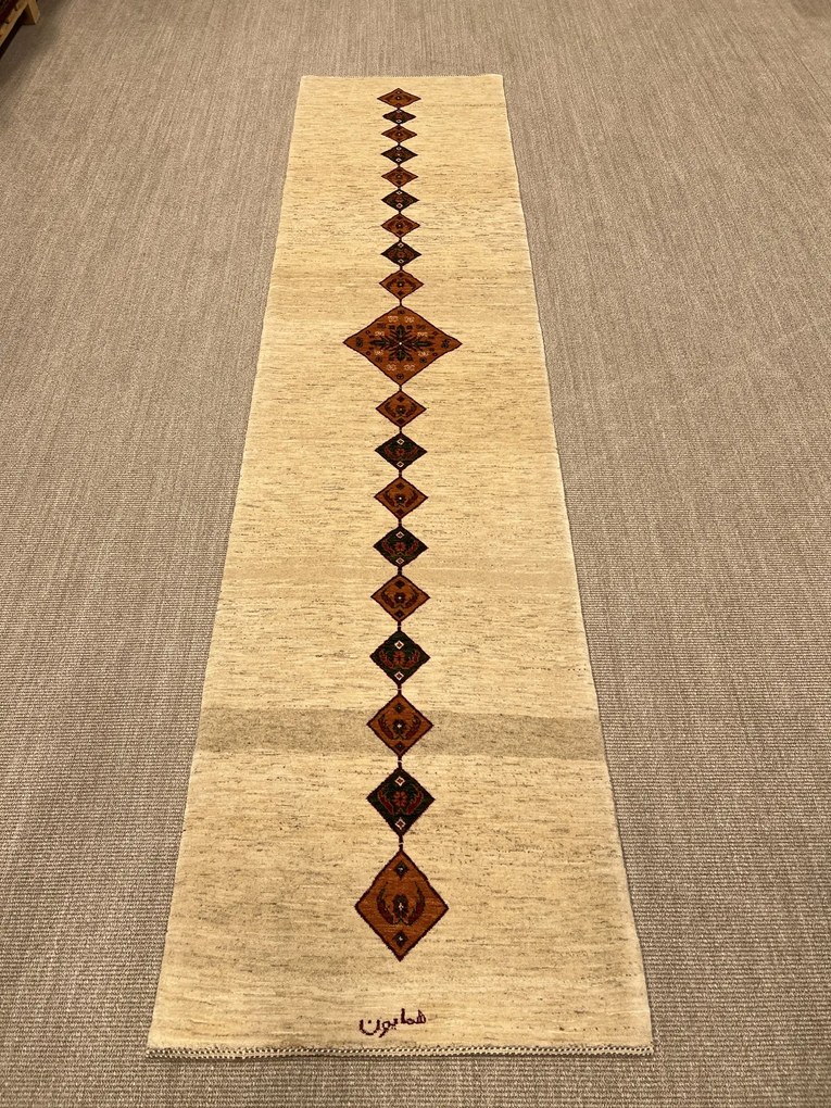 Gashguli Tappeto persiano 90 x 360 Beige (Iran) Annodato A Mano