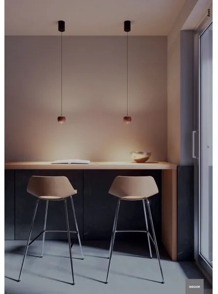 Redo 01-3547 - Lampadario LED a sospensione con filo AVES LED/12W/230V diametro 9,6 cm CRI 90 oro