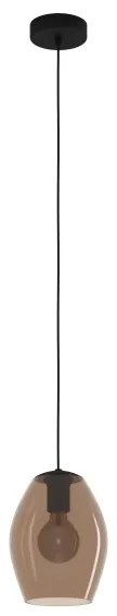 Eglo 390159 - Lampadario a sospensione con filo ESTANYS 1xE27/40W/230V marrone