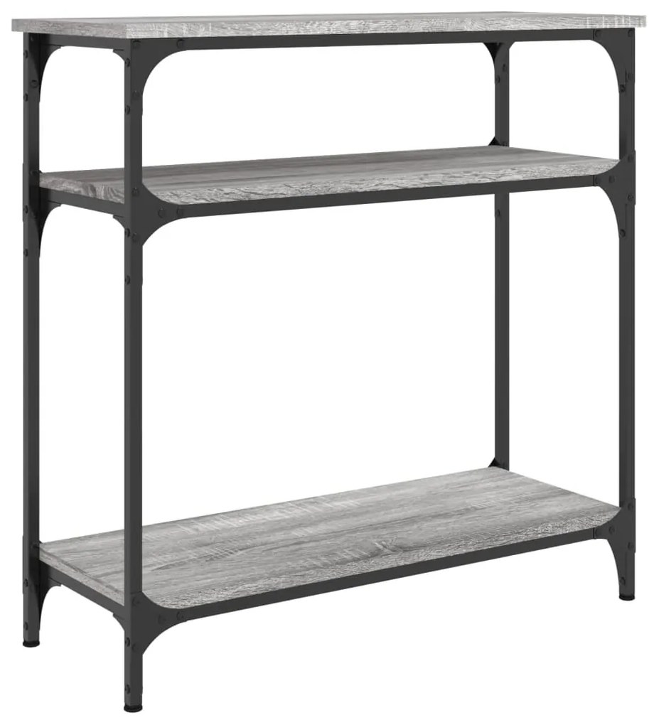 Tavolino consolle grigio sonoma 75x29x75cm in legno multistrato
