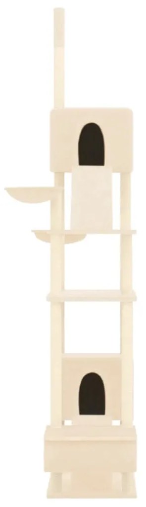 Albero per gatti da pavimento a soffitto crema 277-303 cm