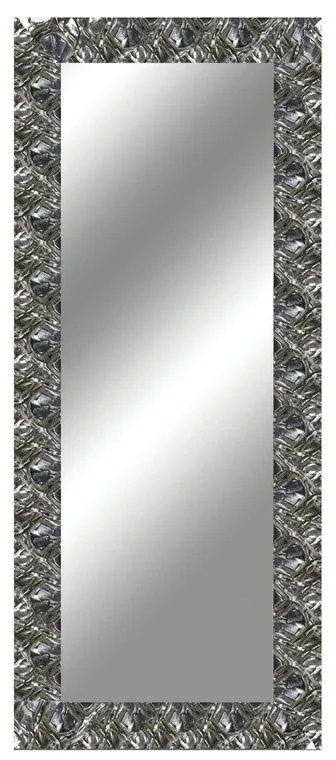 Specchio CAPUA rettangolare in legno argento 144 x 59 cm