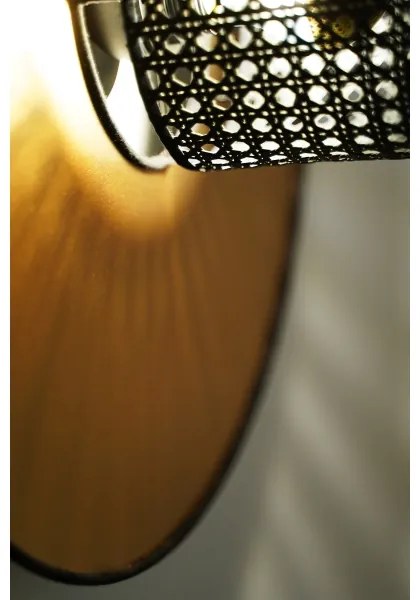 Duolla - Applique TOKYO RATTAN 1xE27/15W/230V diametro 50 cm oro/nero