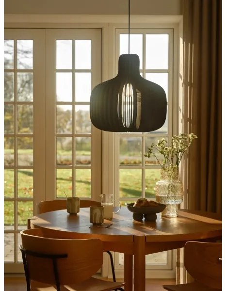 Nordlux - Lampada a sospensione HAZO con cavo 1xE27/60W/230V, nero