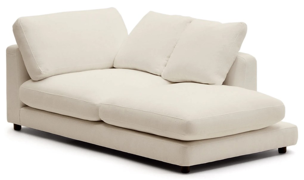 Kave Home - Chaise longue Gala destra beige 193 x 105 cm