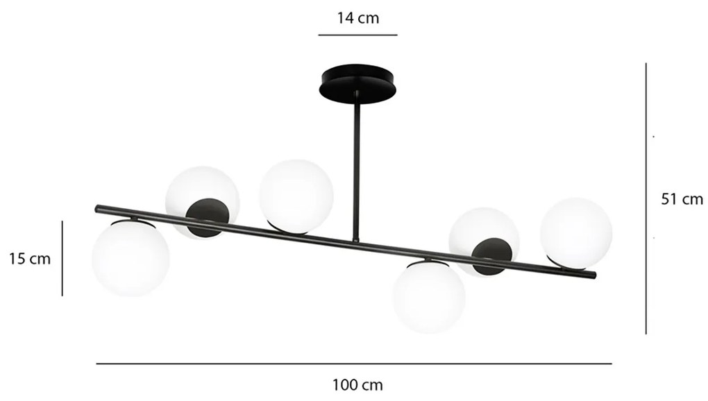 Plafoniera Contemporaneo Shiva Acciaio Nero 6 Luci E14 Ip20