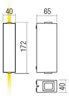 Redo 90424 - Applique a LED da esterno ACE LED/5,84W/230V 4000K IP54 marrone