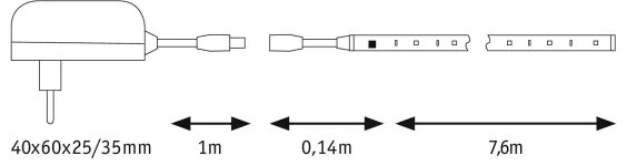 Paulmann 70514 - LED RGB/15W Striscia dimmerabile SIMPLED 7,5m 230V + +TC