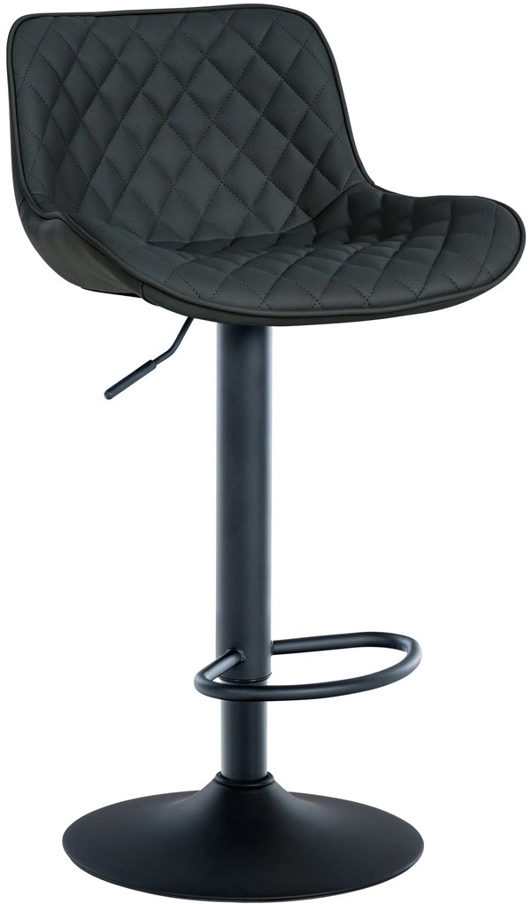 Sgabello Barhocker Minosa: Eleganza E Comfort Senza Tempo / Schwarz / Kunstleder