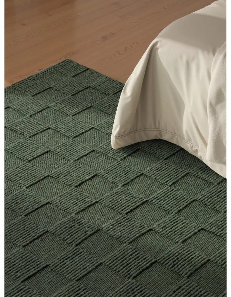 Tappeto verde scuro in lana tessuto a mano 160x230 cm Scala – Villeroy&Boch