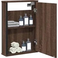 Mobile Bagno Specchio Rovere Marrone 42x12x60 Legno Multistratocod mxl 90754