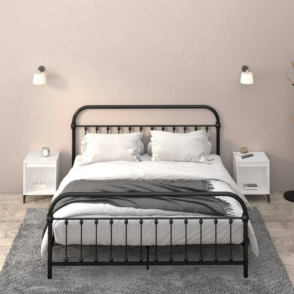 Comodini 2 Pz İn Bianco 40x35x50 Cm /