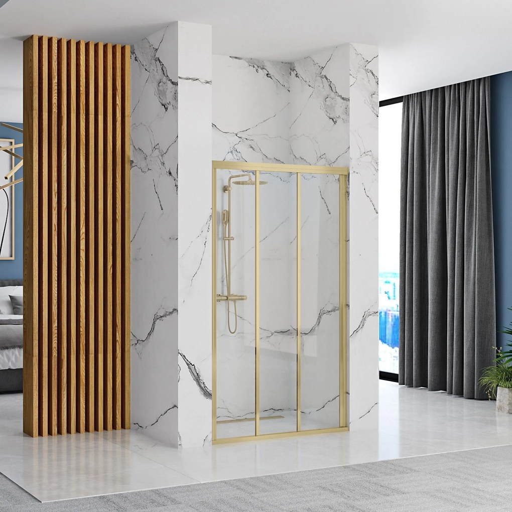 Porta doccia Rea Alex 120 Gold Brush