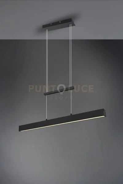 Paros sospensione led nera bi-emissione con regolazione altezza ed ...