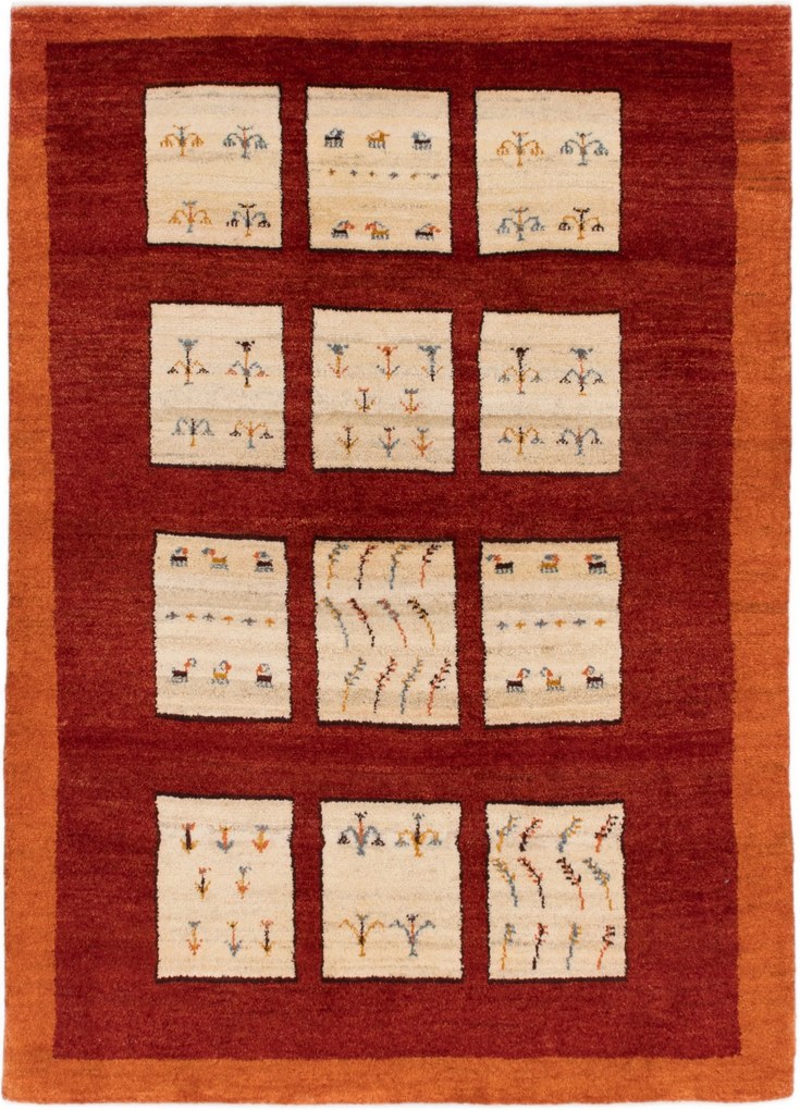 Gabbeh Tappeto persiano 150 x 210 Rosso (Iran) Annodato A Mano