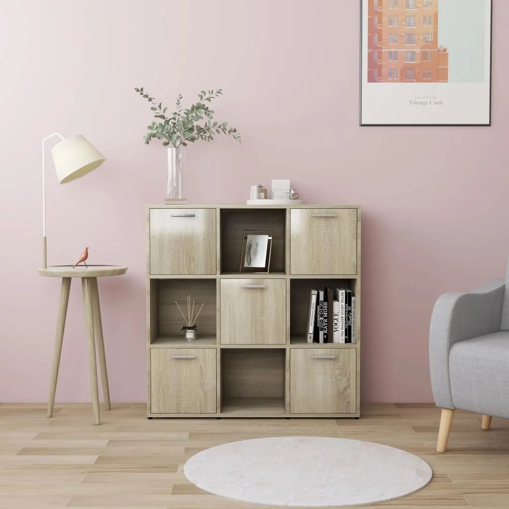 Libreria Rovere Sonoma 90x30x90 Cm İn Legno Multistrato /
