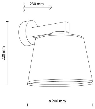 Brilagi - Lampada da parete LATTE 1xE27/15W/230V pino/bianco