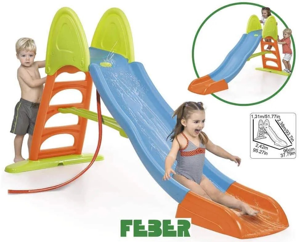 SUPERMEGA - scivolo Feber da giardino con acqua per bambini