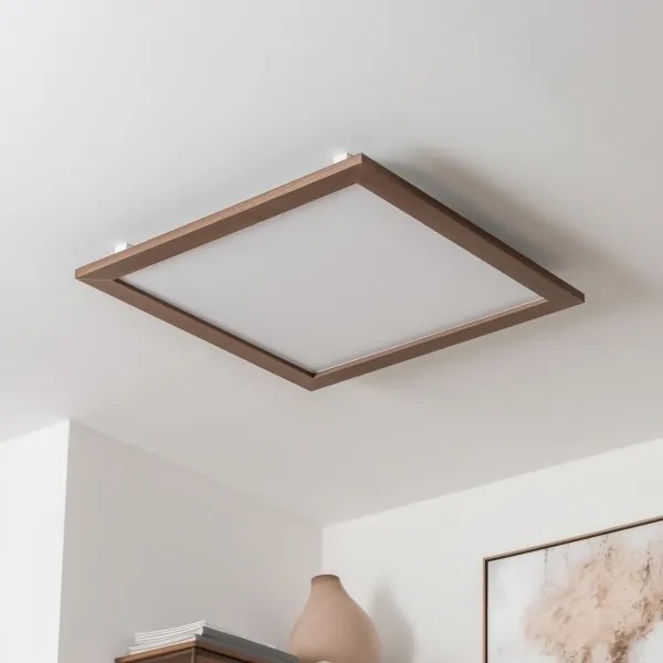 Brilagi - Plafoniera dimmerabile a LED SLIMFRAME WOOD LED/58W/230V 64x64 cm + telecomando