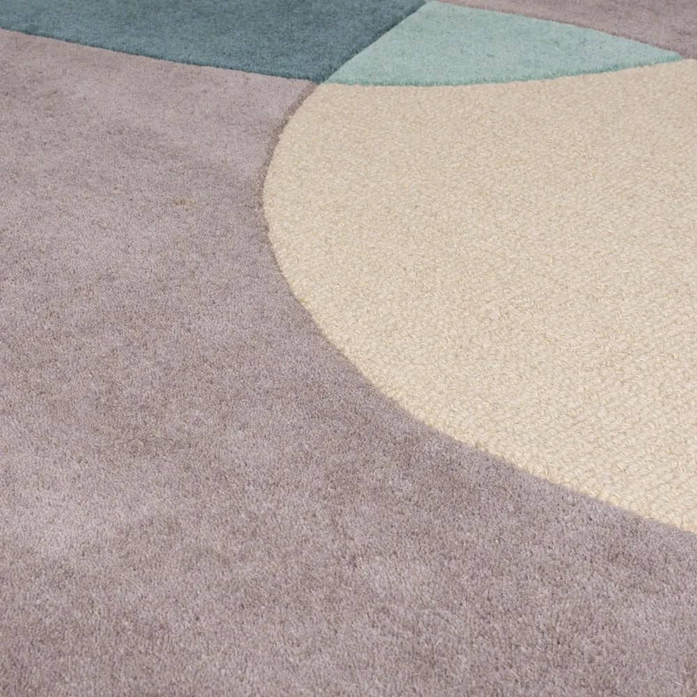 Tappeto in lana blu/beige 120x170 cm Glow - Flair Rugs