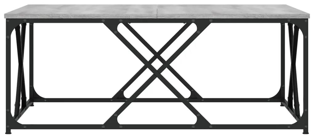 Tavolino salotto grigio sonoma 100x100x40 cm legno multistrato