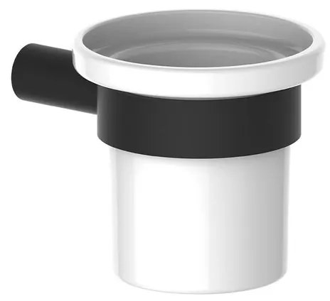 Bicchiere da bagno porta spazzolini Si 90501  L 7.8 x H 9 in ceramica nero opaco