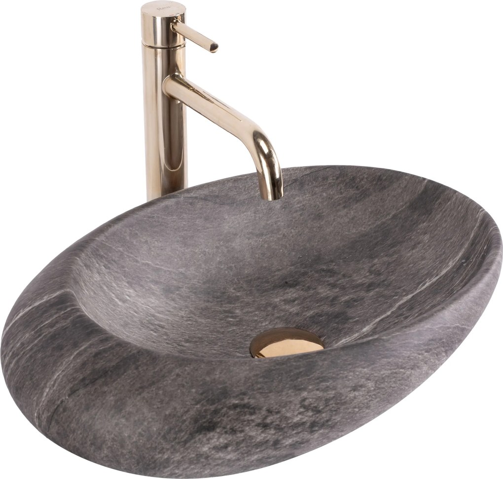 Lavabo da appoggio Rea Roxy A Stone D. Grey