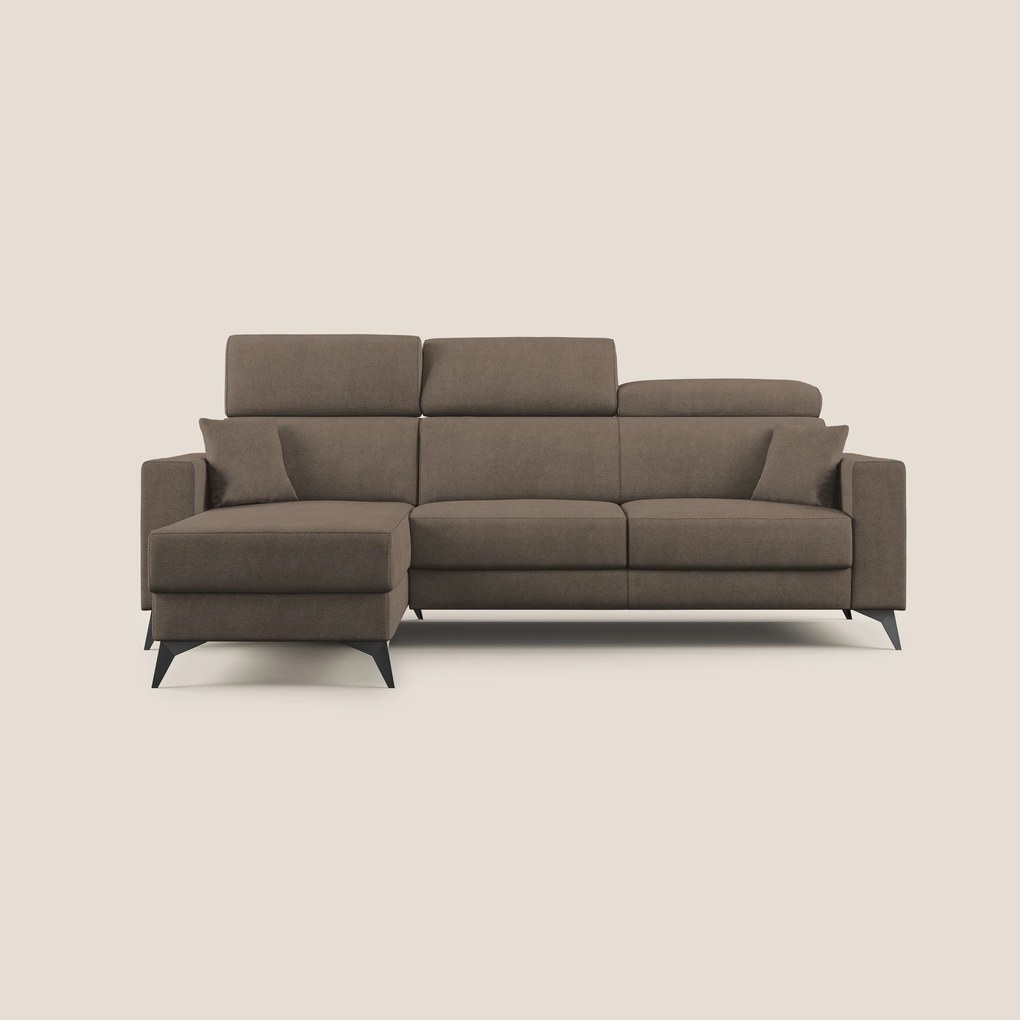 Pegaso divano letto angolare con poggiatesta reclinabili e rivestimento impermeabile T02
