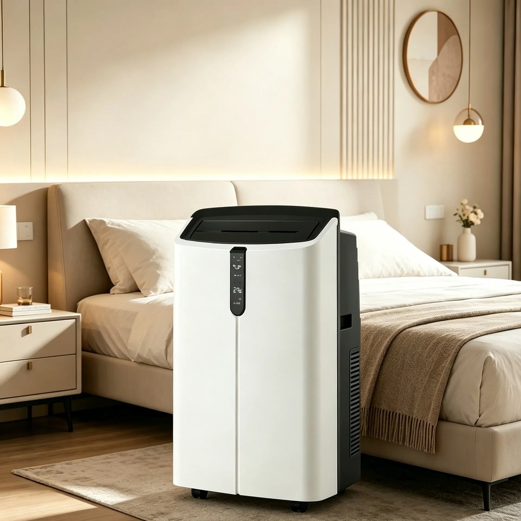 Costway Condizionatore portatile caldo freddo, Condizionatore d'aria 5 in 1 con telecomando 12000 BTU