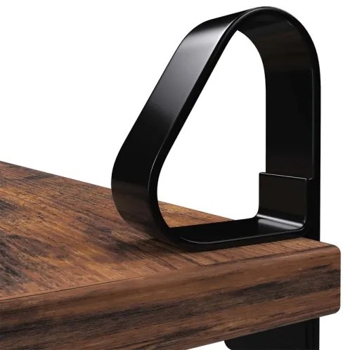 Set da 2 mensole a parete SHELFY, marrone/nero