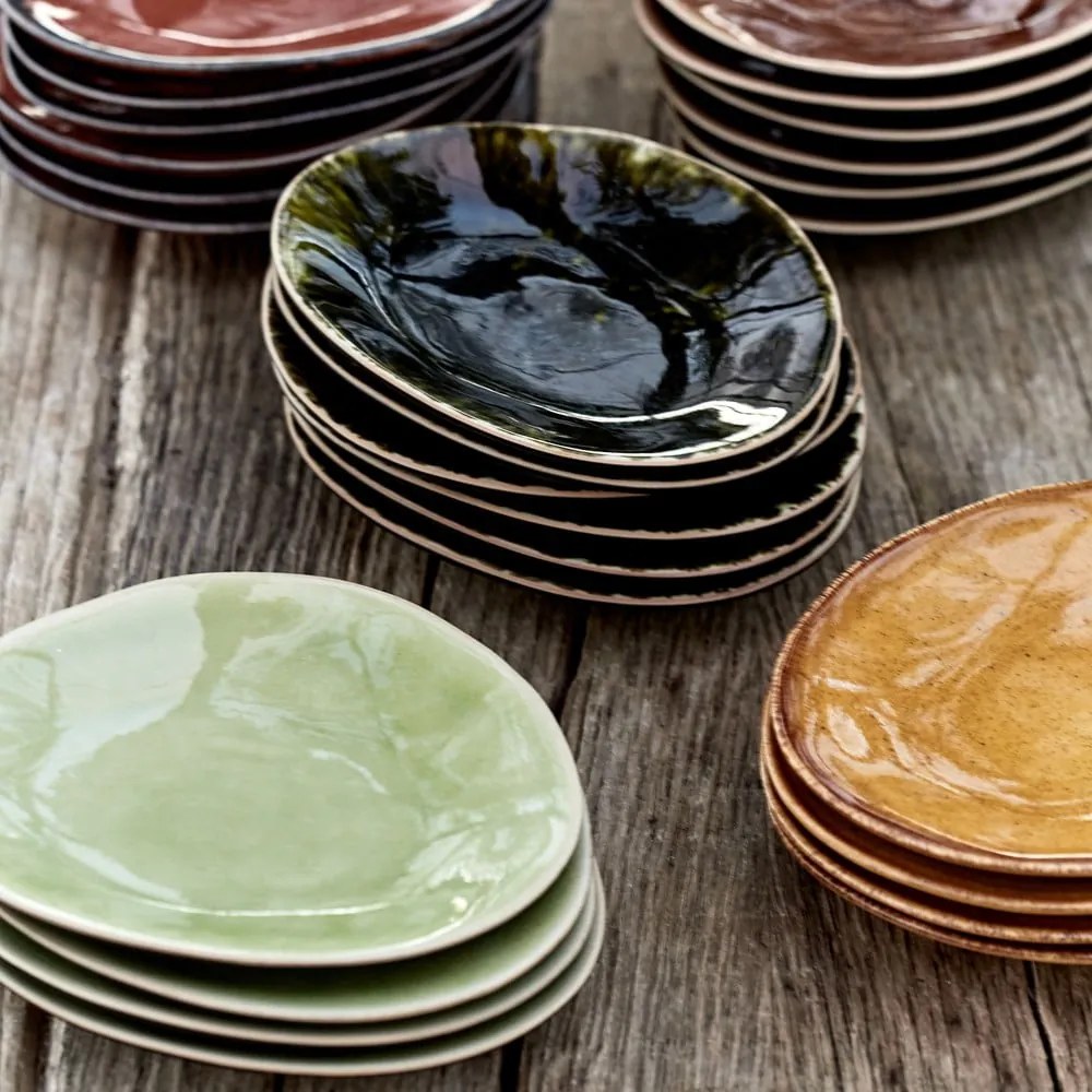 Piatto da dessert in gres verde chiaro , ⌀ 16 cm Riviera - Costa Nova