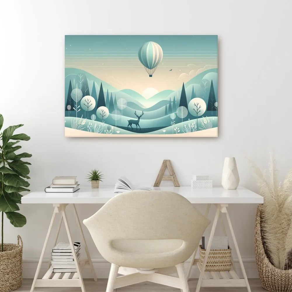 Quadro su tela – Cervo sotto il pallone