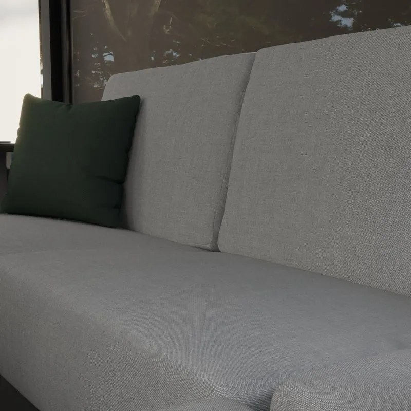 Divano da giardino con cuscino Athena NATERIAL con braccioli in alluminio, seduta in alluminio antracite L 160 x H 88 x P 88 cm