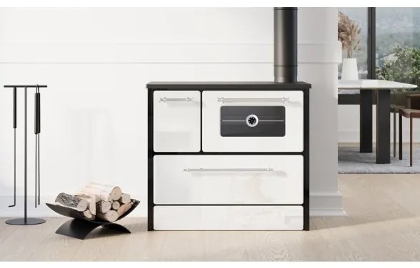 Cucina A Legna Stufa 9 Kw Cappuccino Beatrice L87xP51xH79 Ecodesign