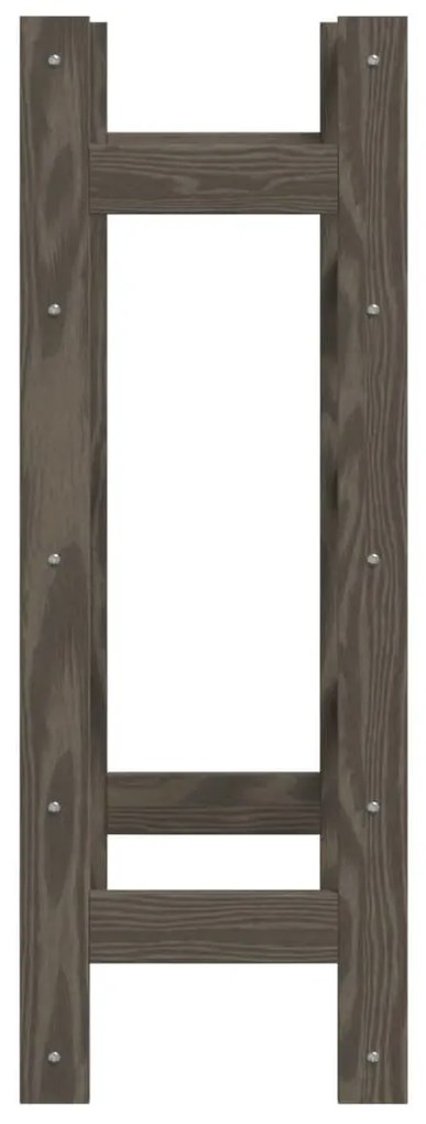 Portabottiglie per 20 bottiglie grigio legno massello di pino