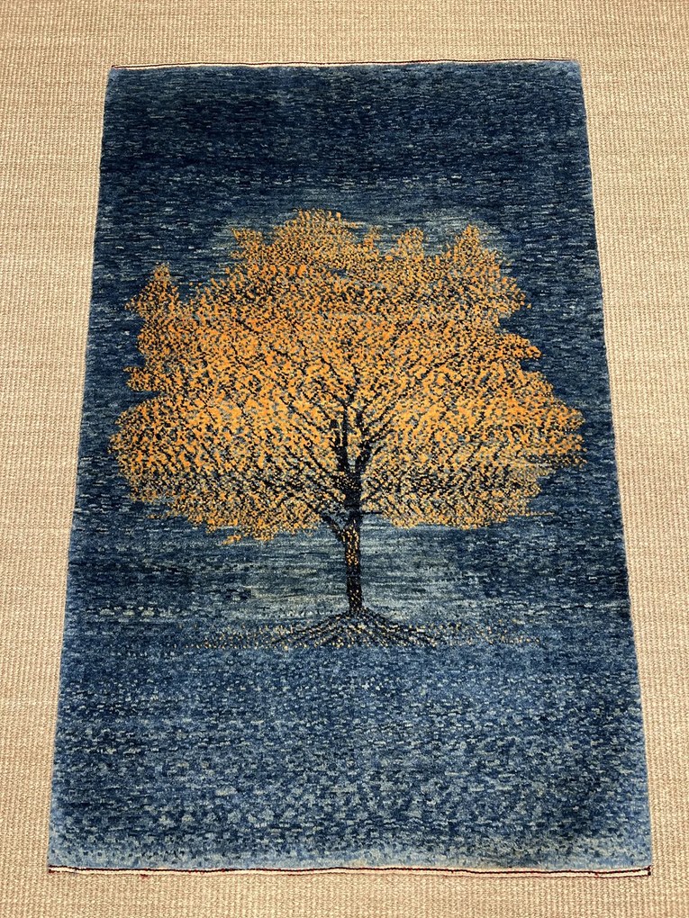 Loribaft Tappeto 80 x 120 Blu (Iran) Annodato A Mano