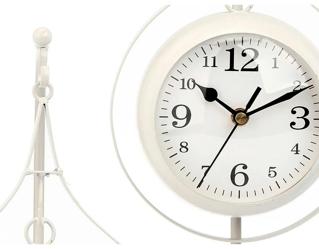Orologio da Tavolo Ciondolo Bianco Metallo 18 x 33 x 17 cm (4 Unità)