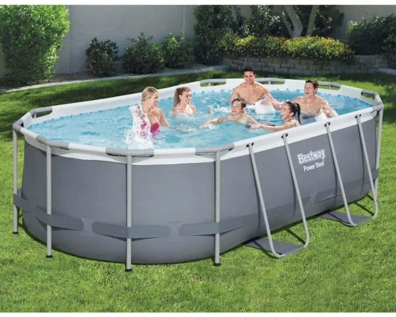 Piscina Fuori Terra Ovale Power Steel 427x250x100 cm - Bestway