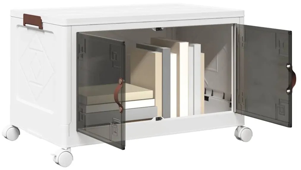 Scatola Portaoggetti Impilabile Con Ruote 75 L 64x40x41 Cm /