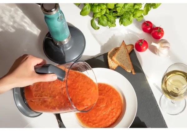 Sencor - Frullatore a immersione 4in1 1200W/230V inox/turchese